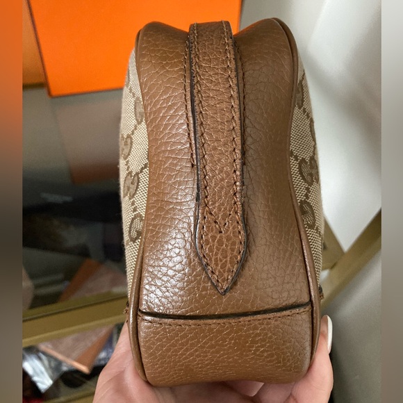 Gucci Bree Beige and Brown GG Canvas Crossbody Bag - Picture 12 of 15